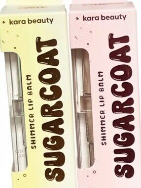 Kara Beauty Sugarcoat Shimmer Lip Balm Set - Berry Gumdrop & Sweet Tooth
